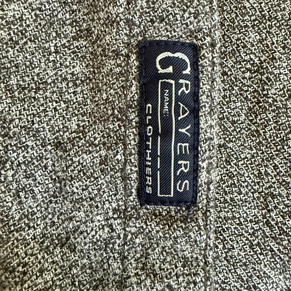 Grayers Heritage Flannel Shirt Mens Large Gray Long Sleeve 100% Cotton - Picture 3 of 10